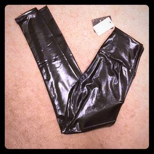 Faux leather leggings
